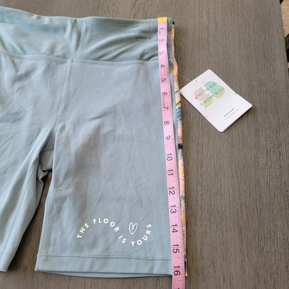 NWT Athleta Girl‎ X Simone Biles Bike Shorts Brushstroke Multi Girls Size XXL/16 - Picture 12 of 15
